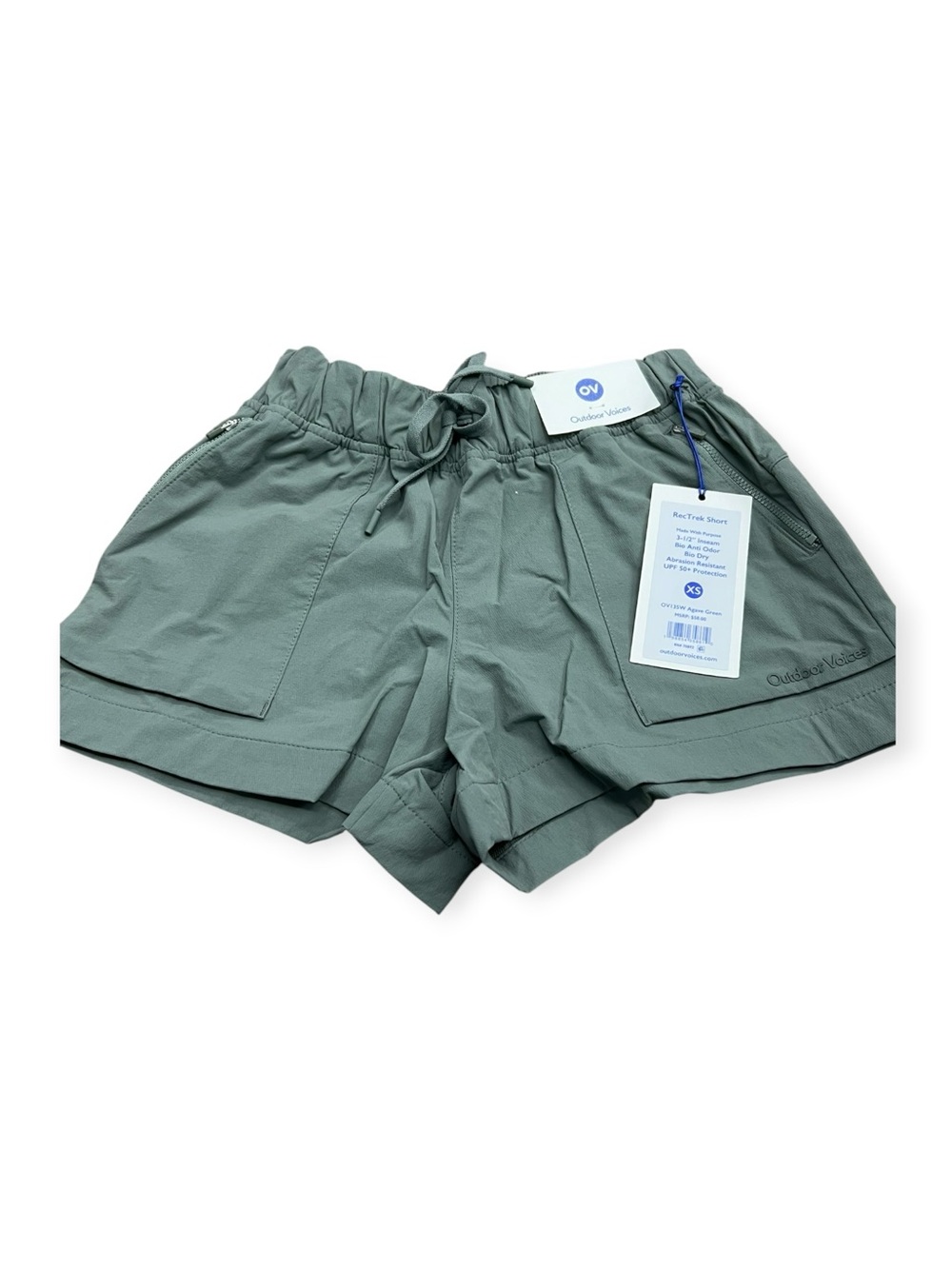 NWT Outdoor Voices RecTrec Women's Olive Green Run Short Size XS